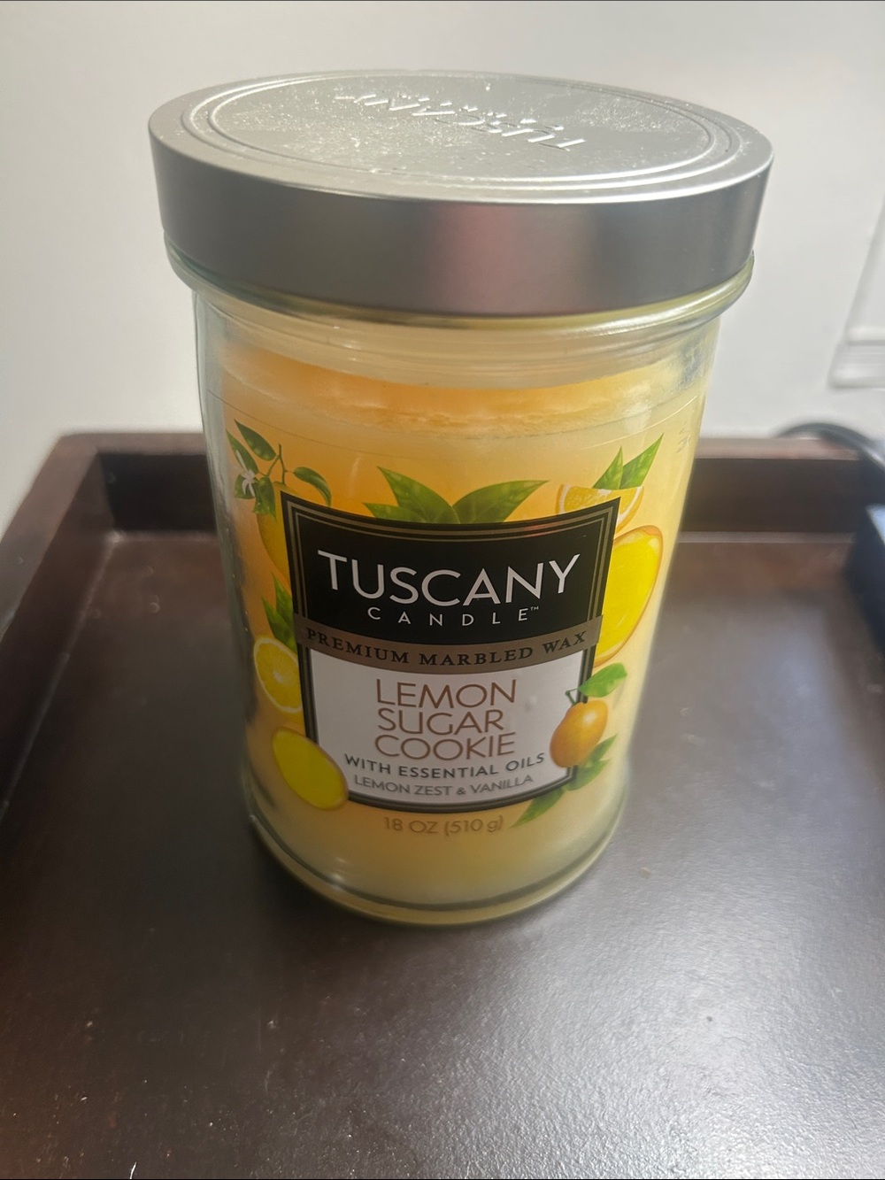 Tuscany Lemon Sugar Cookie Scented Jar Candle - Yellow